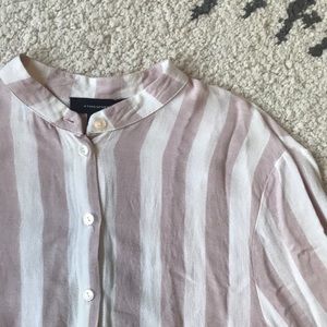 Button down peasant top